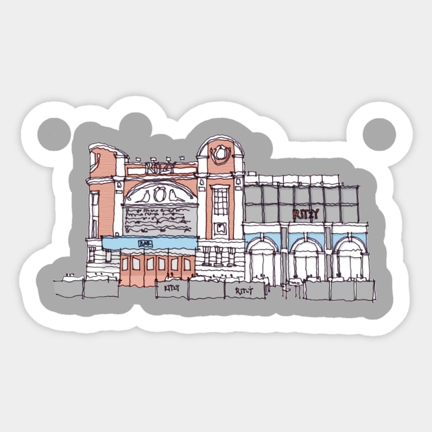 The Ritzy Brixton London Sticker by MARKDONNELLYILLUSTRATION